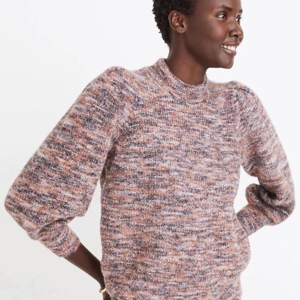 Madewell NWT Space-Dyed Eaton Puff-Sleeve Pullover Sweater
Size S